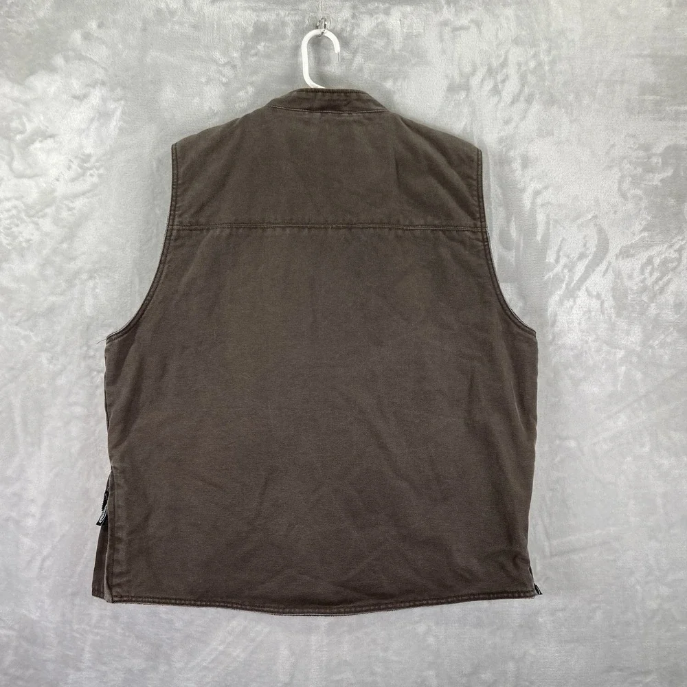 Arborwear Vest Mens XL Full Zip Canvas Workwear Fleece Lined Outdoor Utility